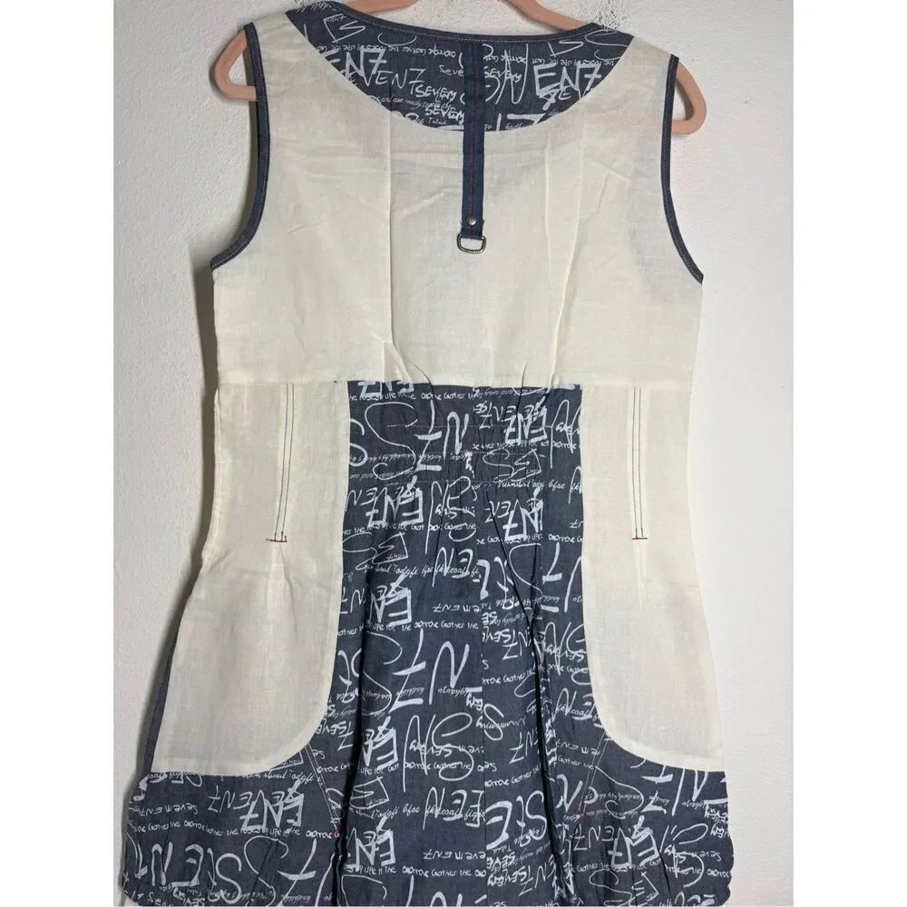C’Fait Pour Vous Bohemian Lagenlook Women’s Dress/Top Linen Blend Sz L*See Notes - Picture 9 of 16